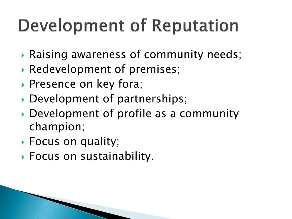 raising awareness of community needs