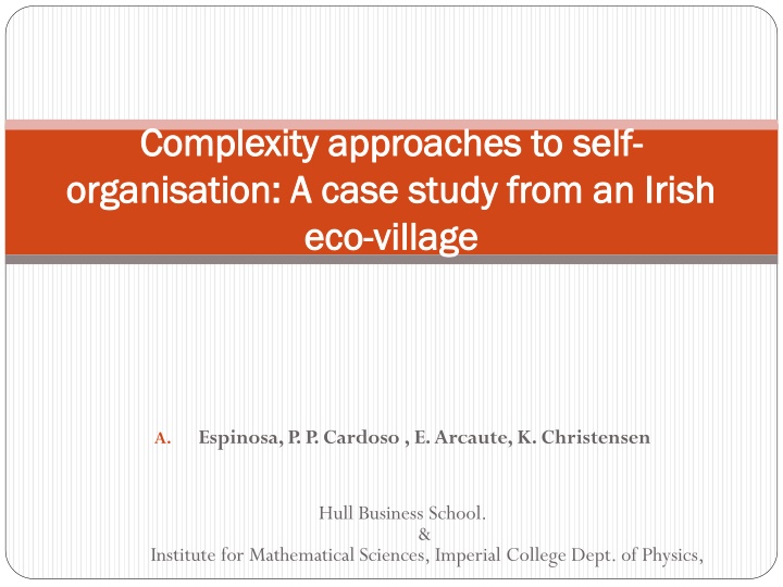 complexity approaches to self complexity