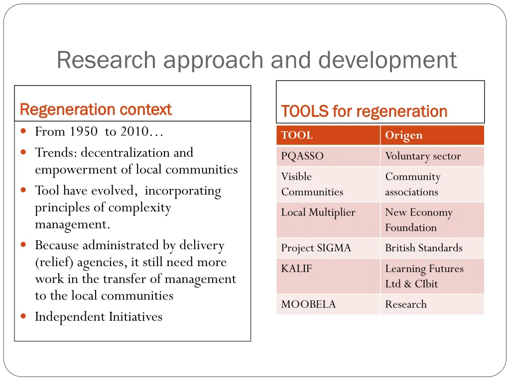 research approach and development