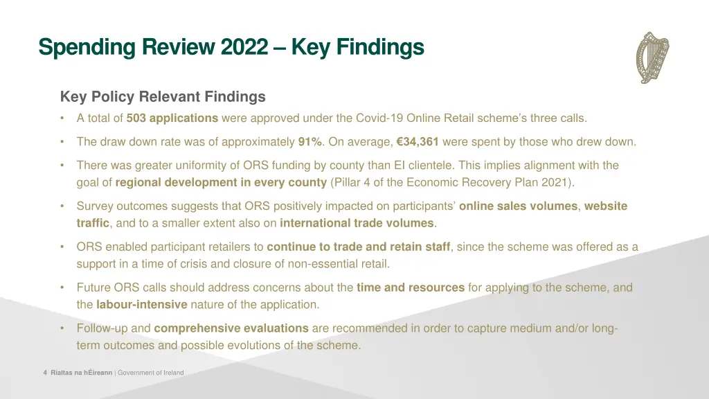 spending review 2022 key findings