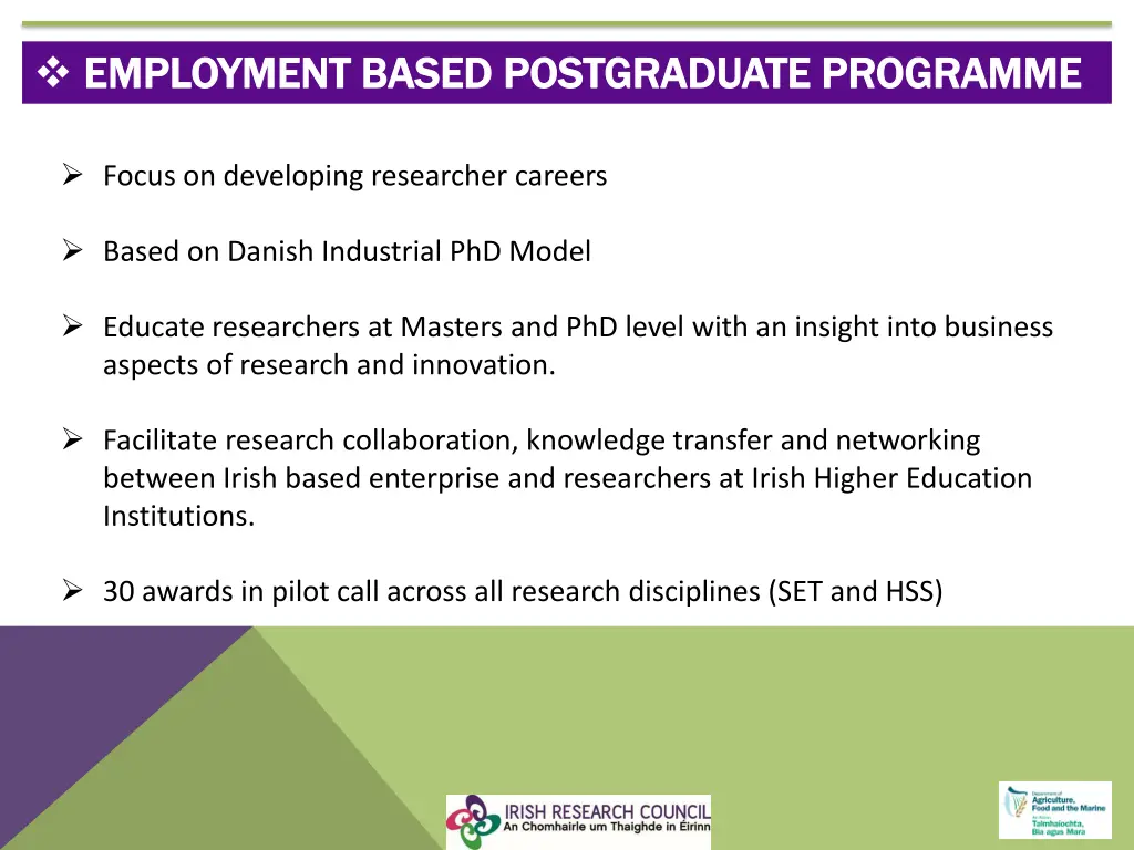 employment based postgraduate programme