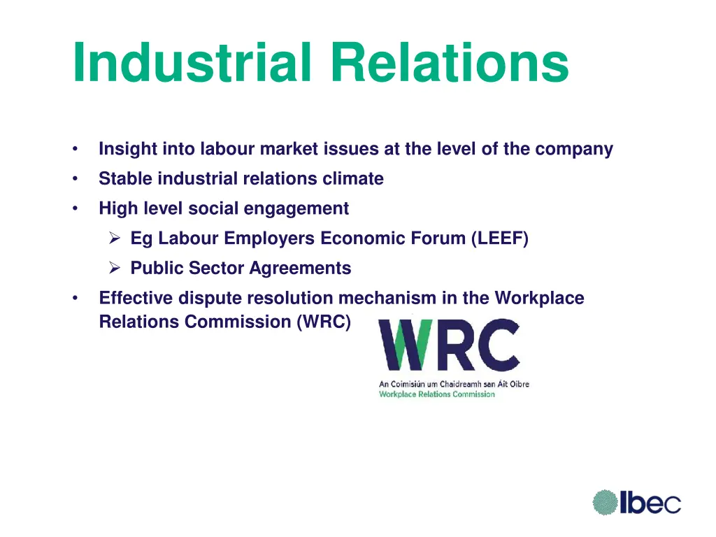 industrial relations