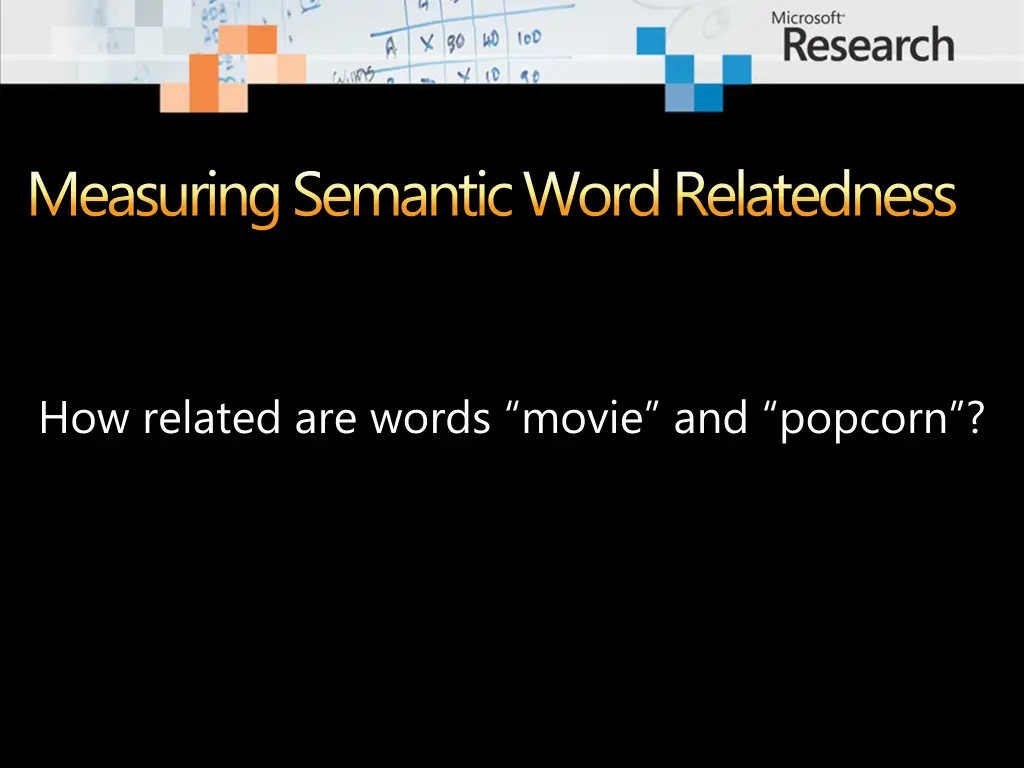 measuring semantic word relatedness