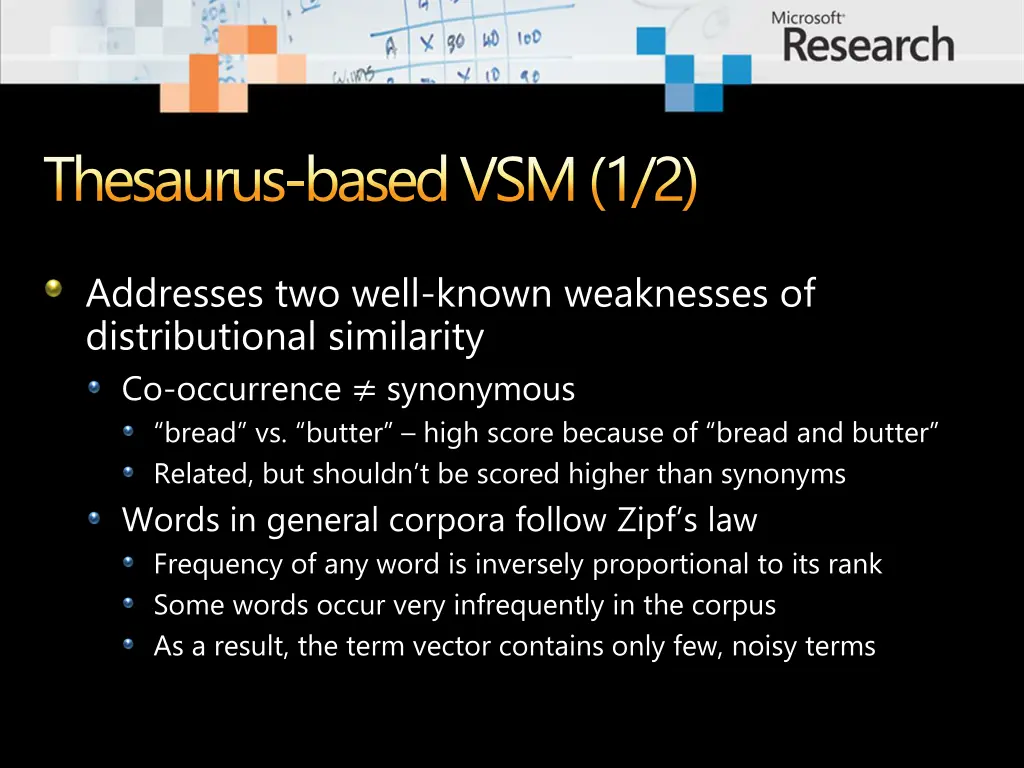 thesaurus based vsm 1 2