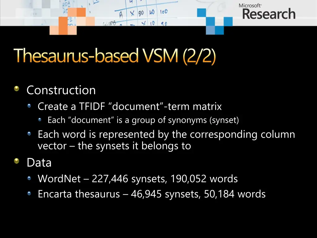 thesaurus based vsm 2 2