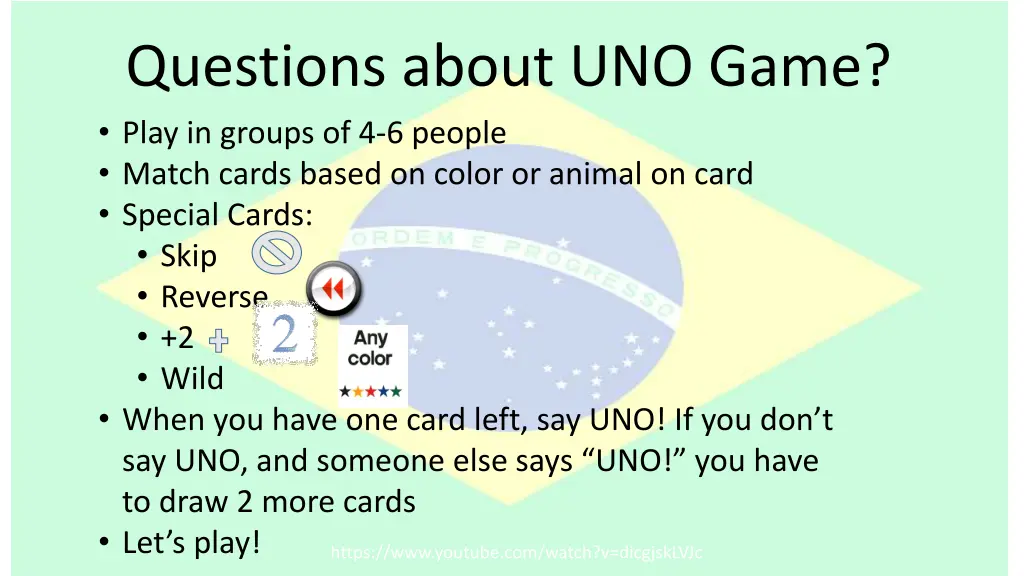 questions about uno game play in groups