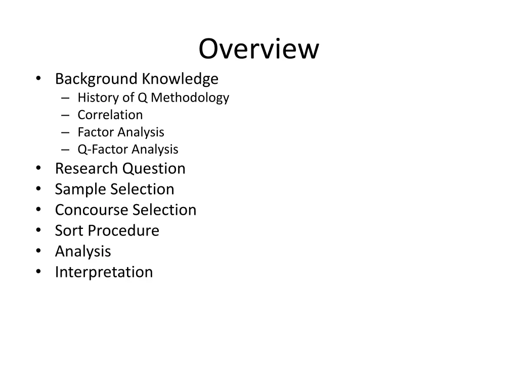overview