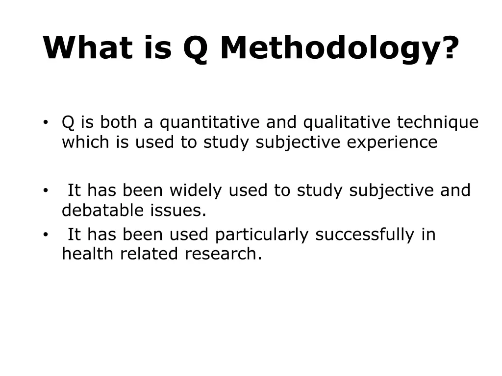 what is q methodology