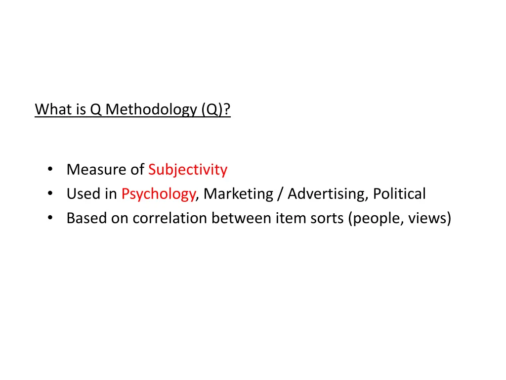 what is q methodology q