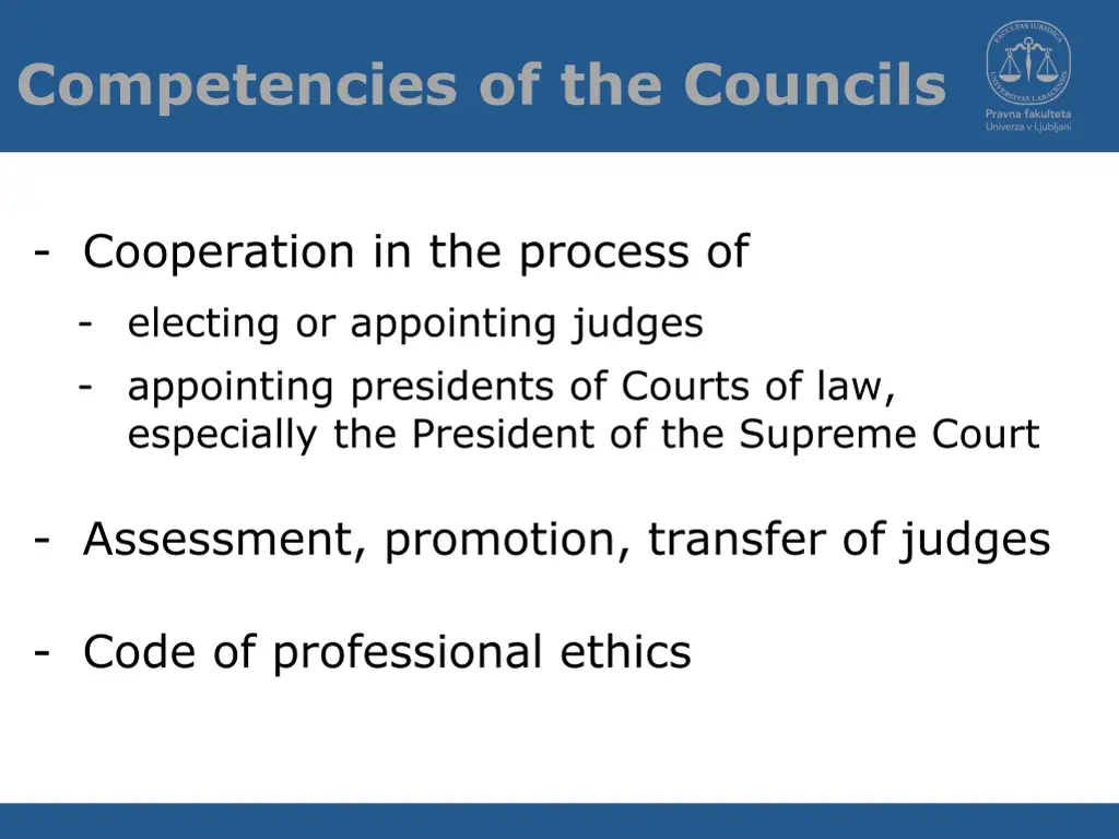competencies of the councils
