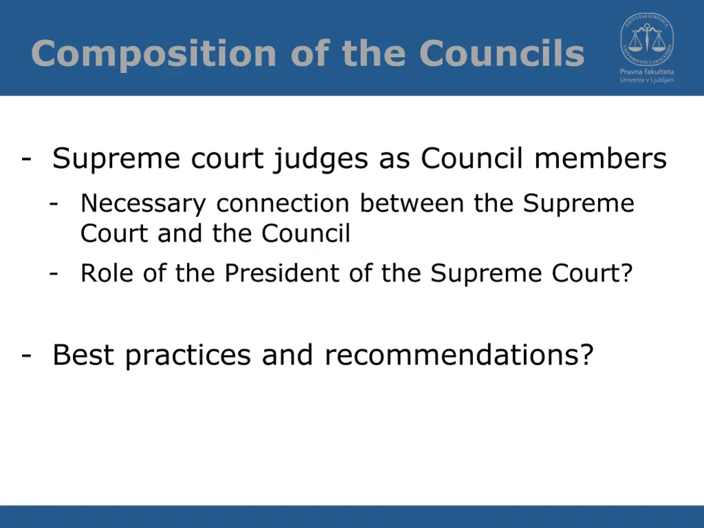 composition of the councils 1