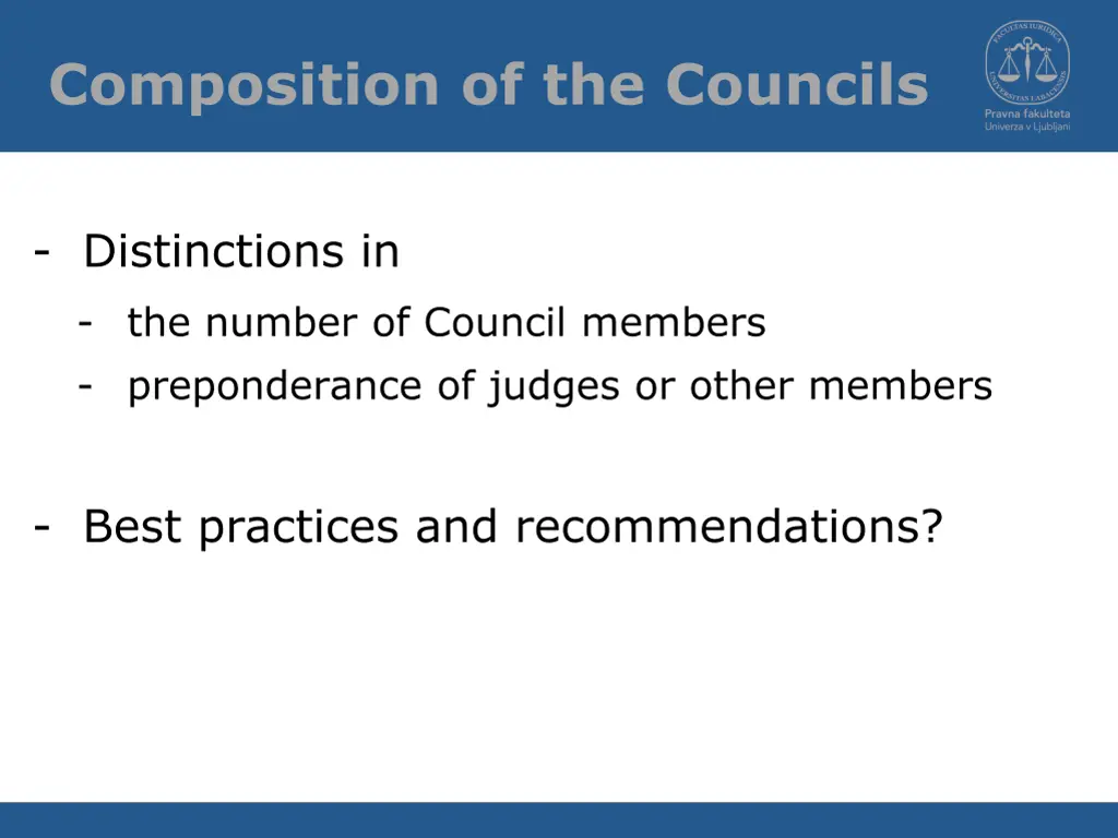 composition of the councils