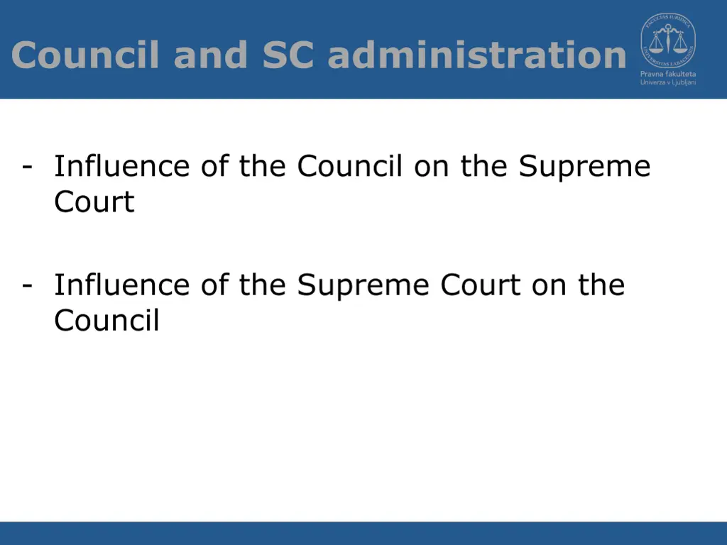 council and sc administration
