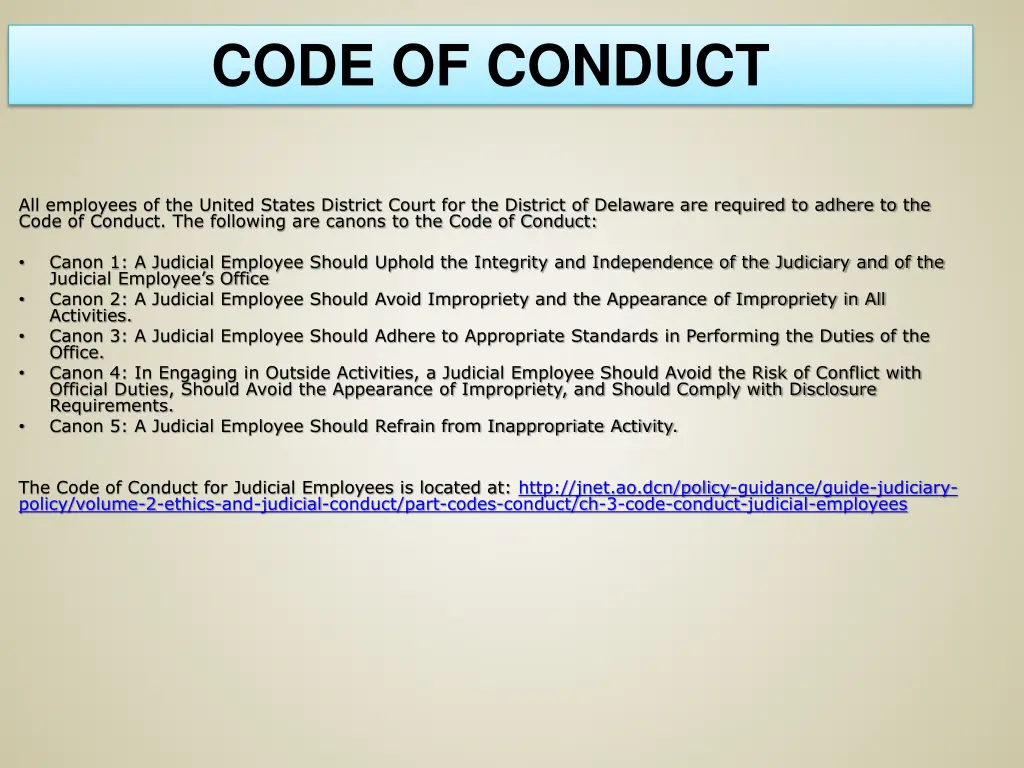 code of conduct