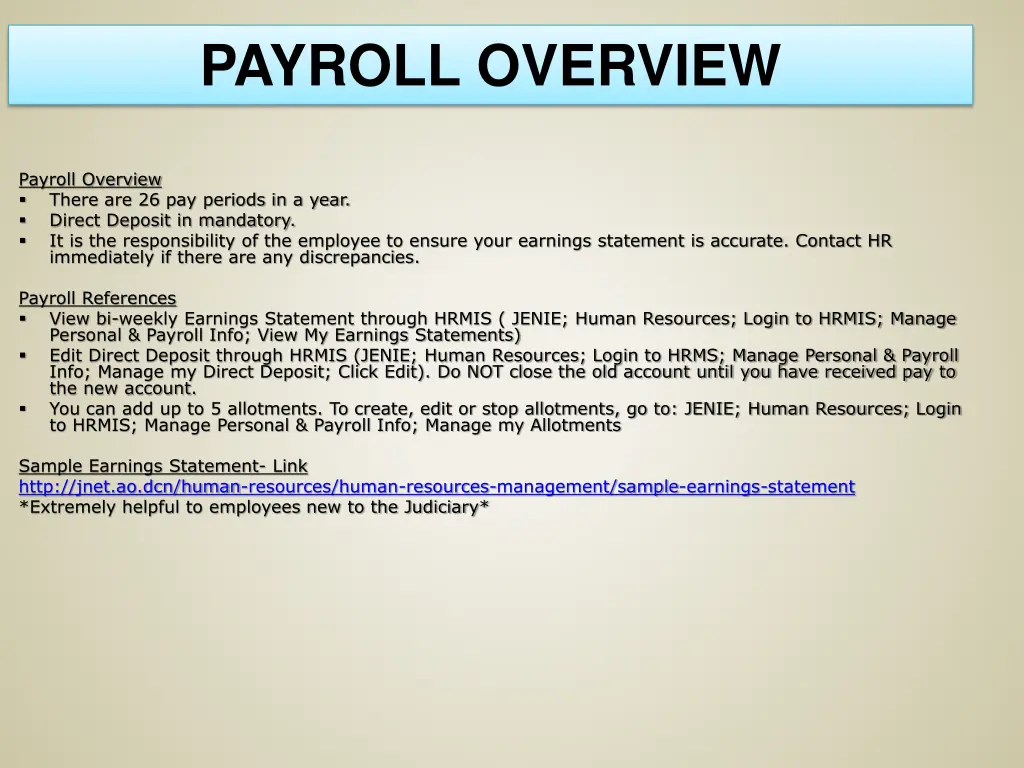payroll overview
