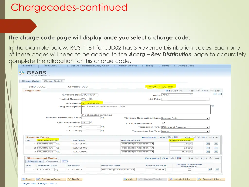 chargecodes continued