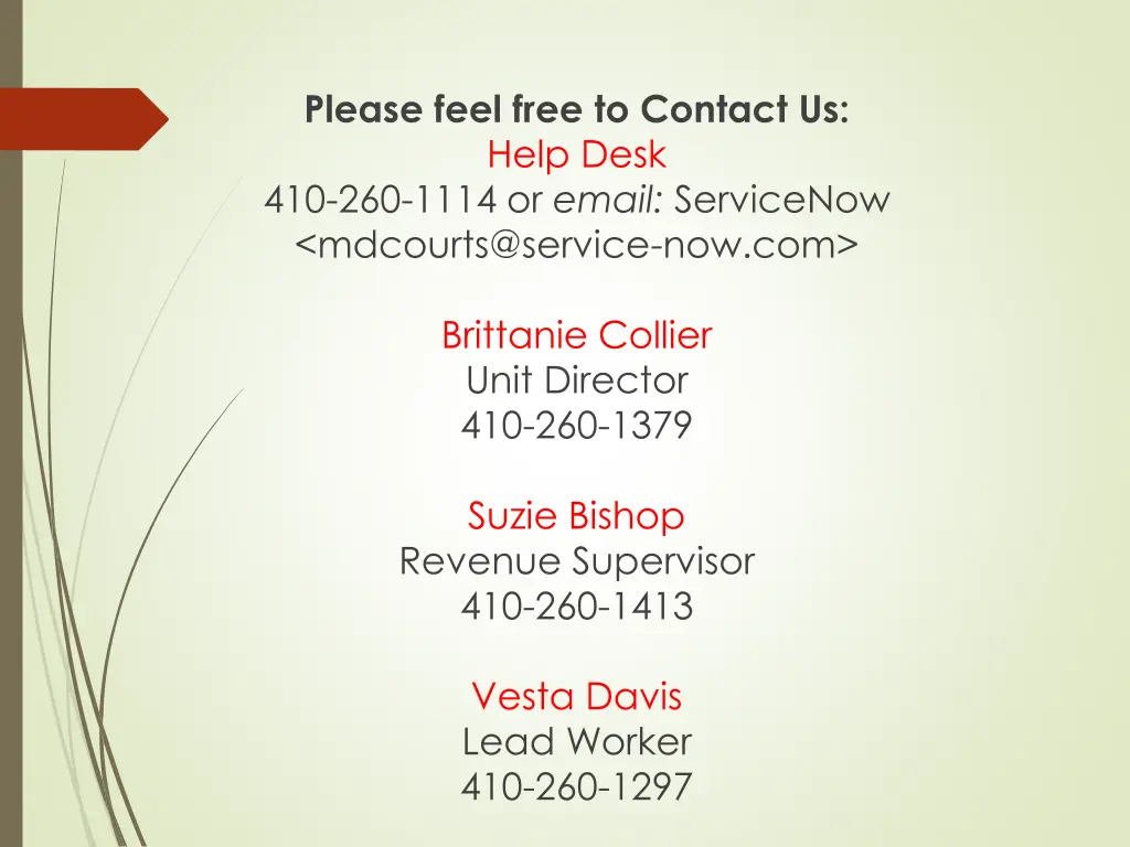 please feel free to contact us help desk