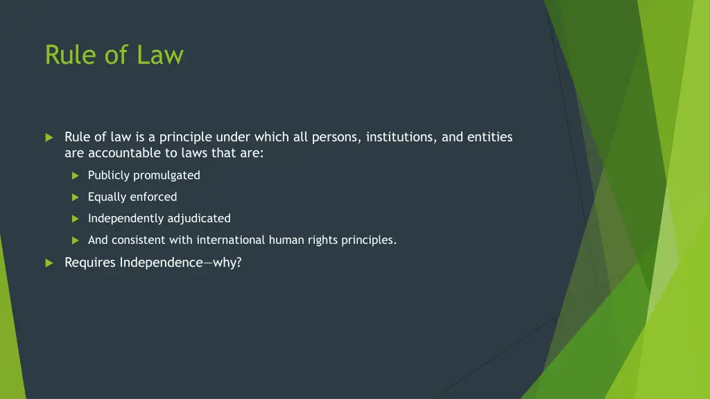 rule of law