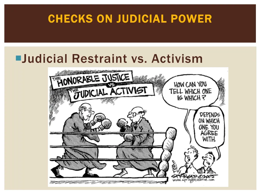 checks on judicial power checks on judicial power 1