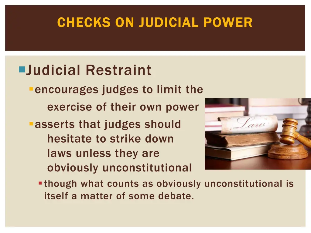 checks on judicial power checks on judicial power