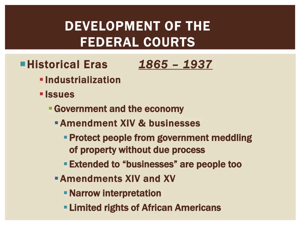 development of the development of the federal 2