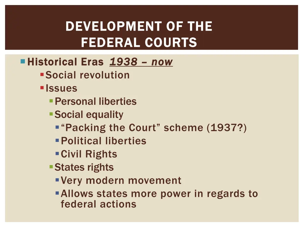 development of the development of the federal 3