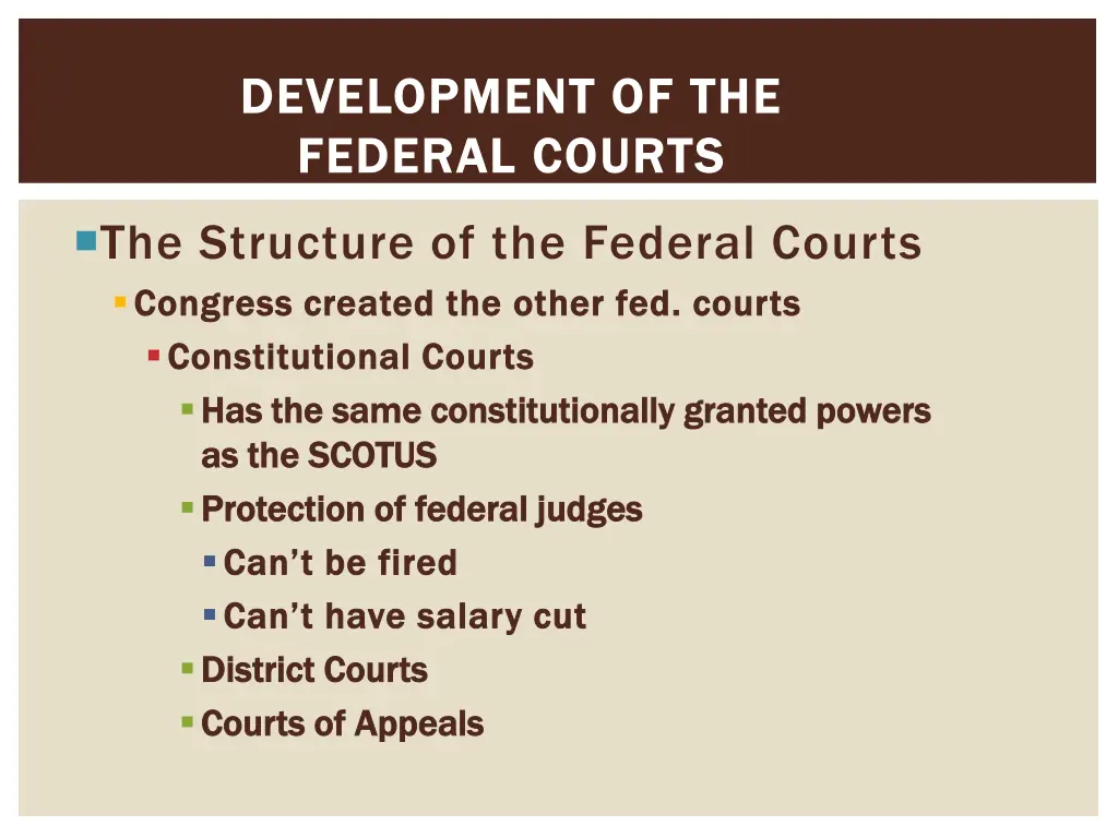 development of the development of the federal 5