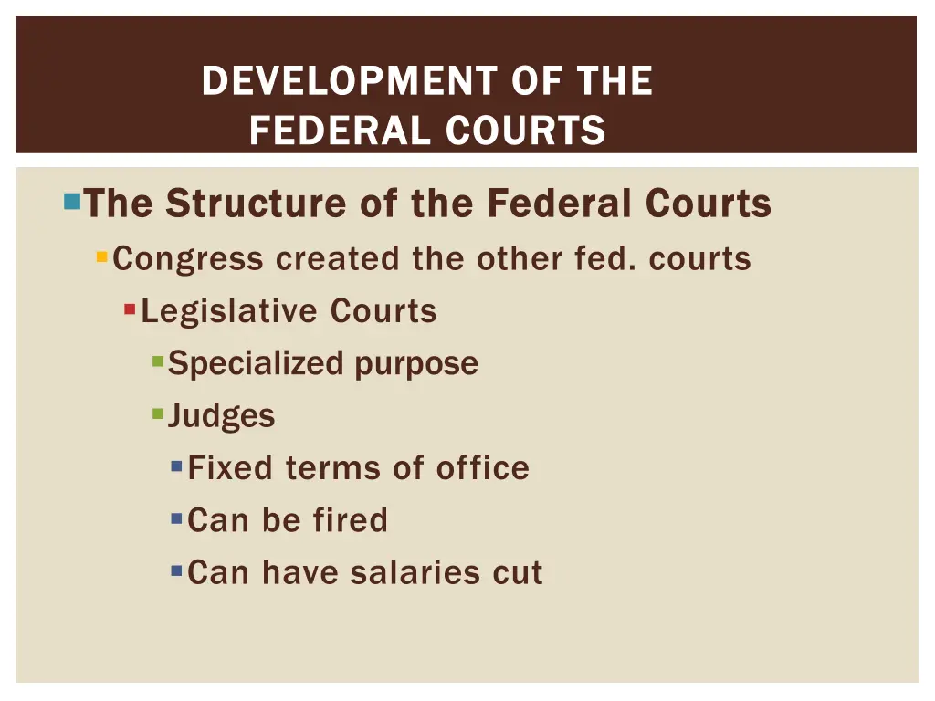 development of the development of the federal 6