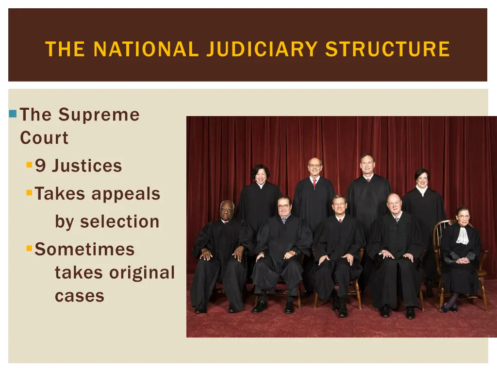 the national judiciary structure 3