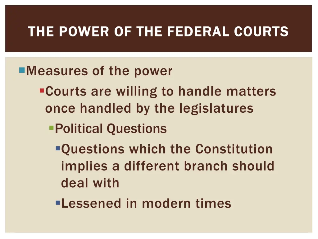 the power of the federal courts the power 3