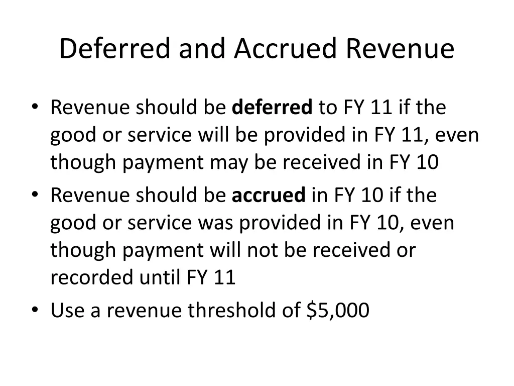 deferred and accrued revenue