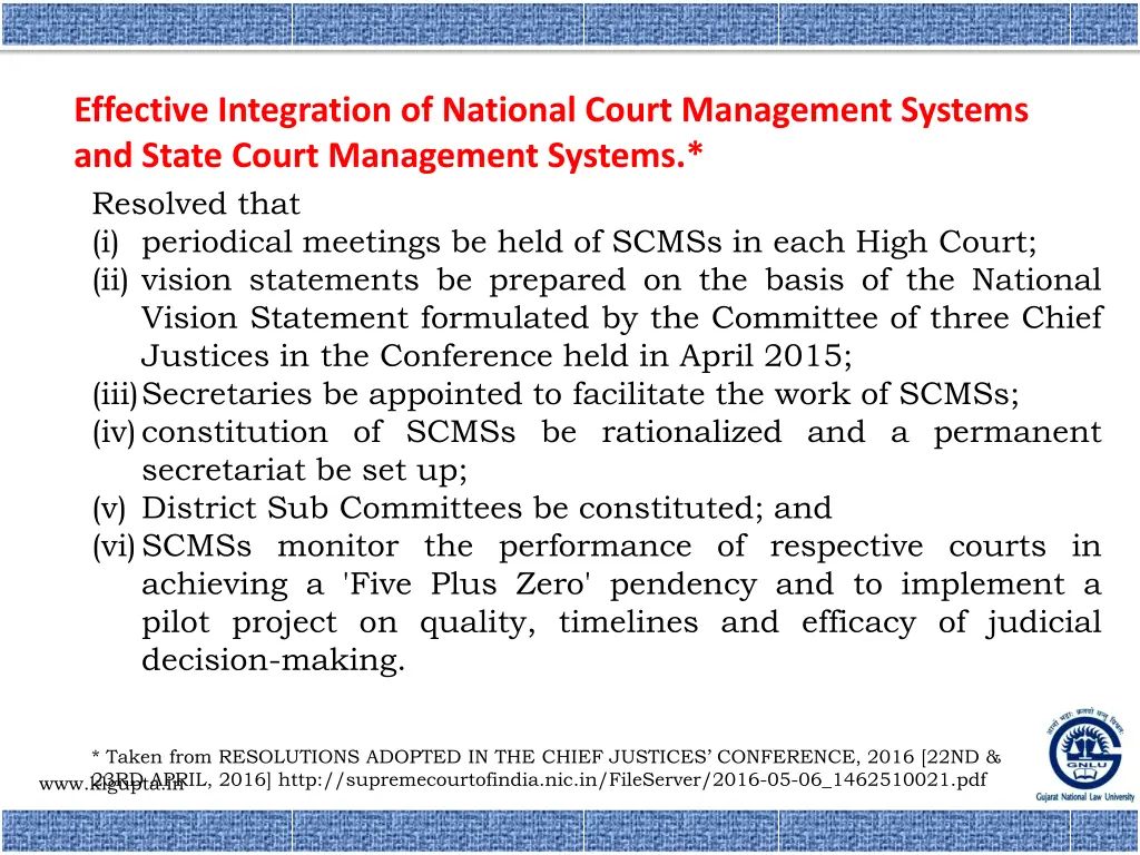 effective integration of national court