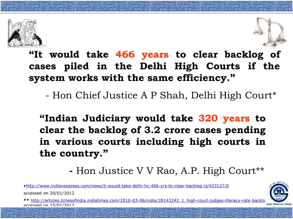 it would take 466 years to clear backlog of cases