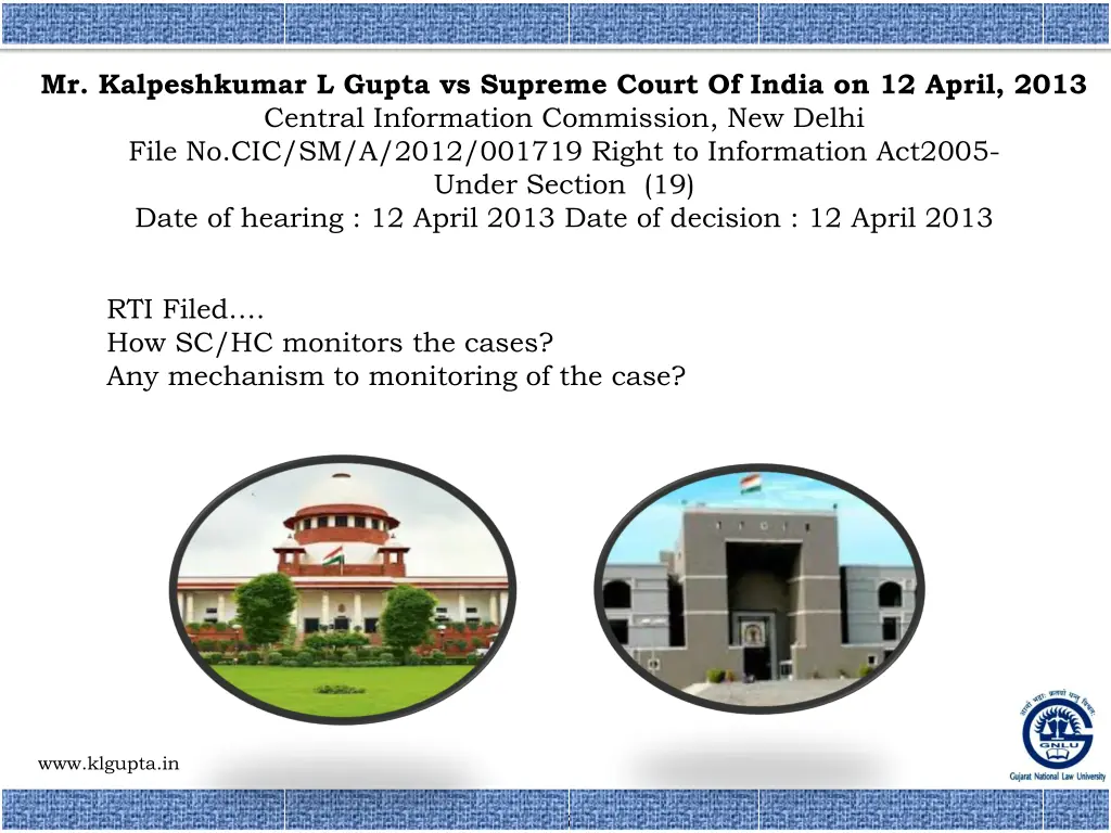 mr kalpeshkumar l gupta vs supreme court of india