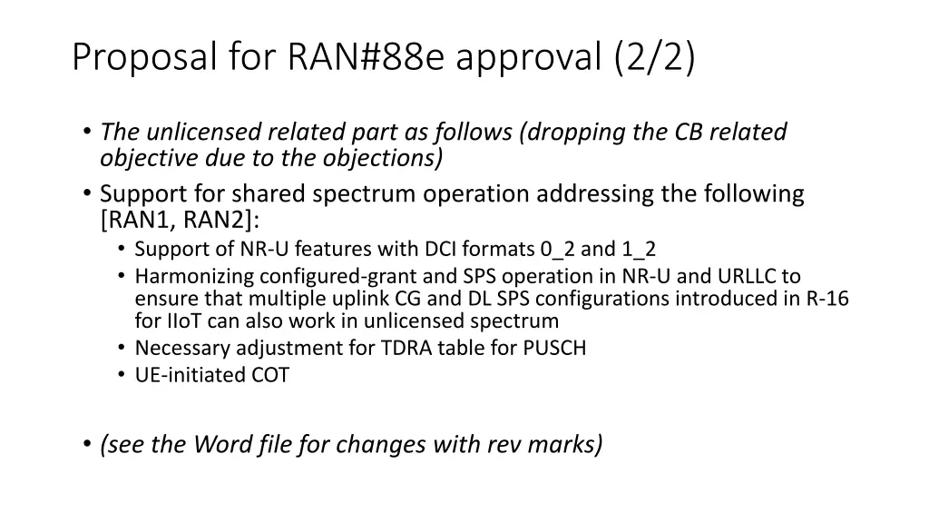 proposal for ran 88e approval 2 2