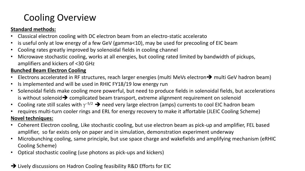 cooling overview