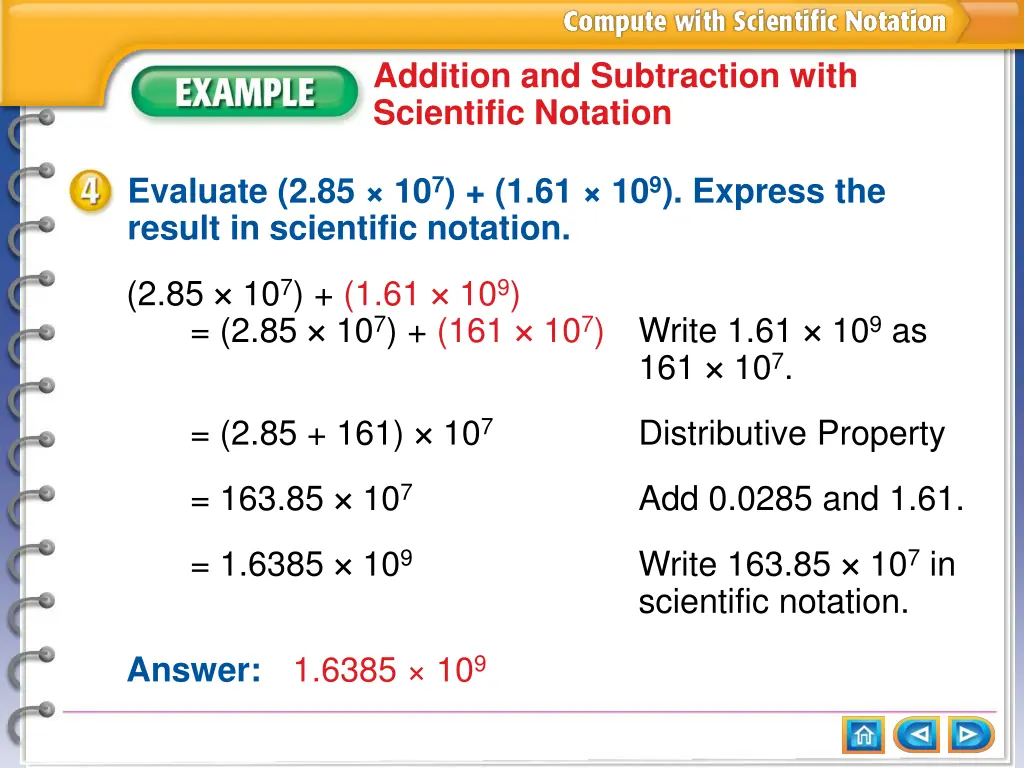 addition and subtraction with scientific notation