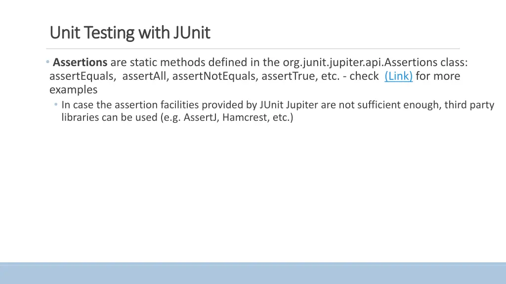 unit testing with junit unit testing with junit 5