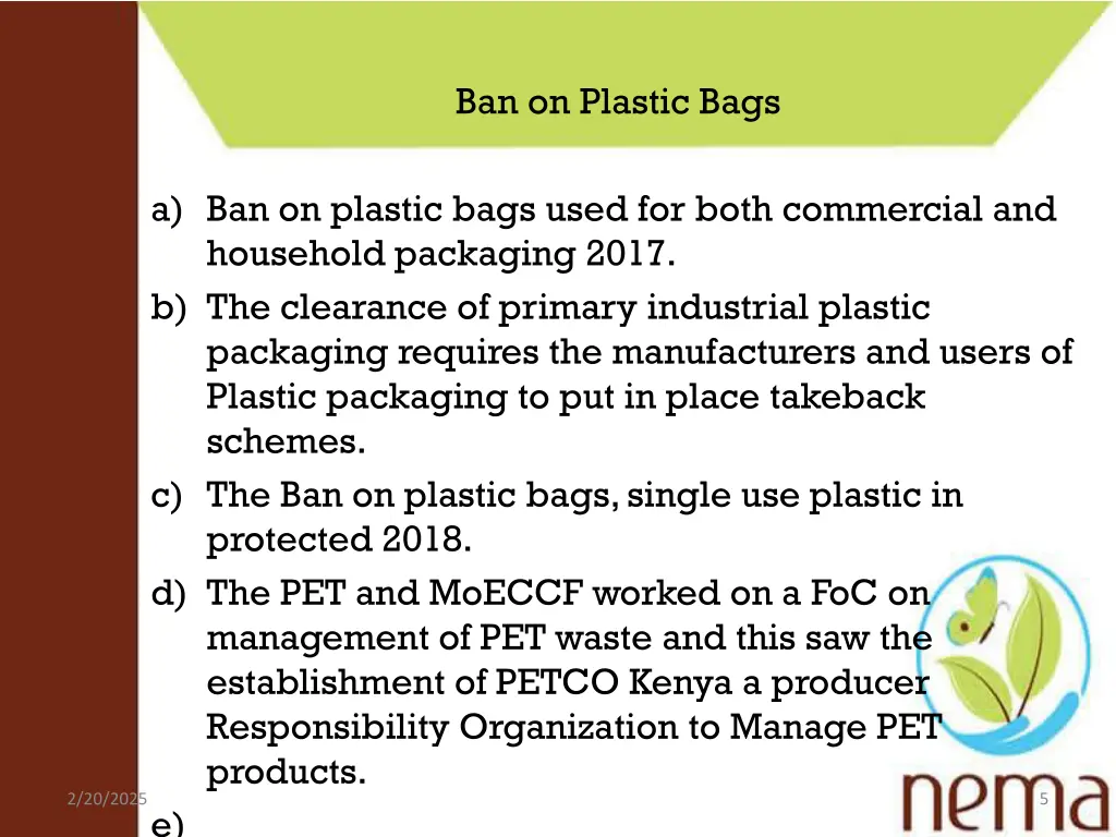 ban on plastic bags