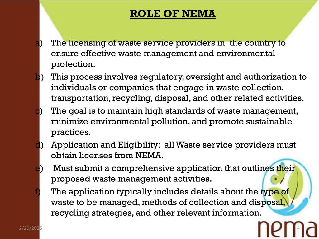 role of nema 1