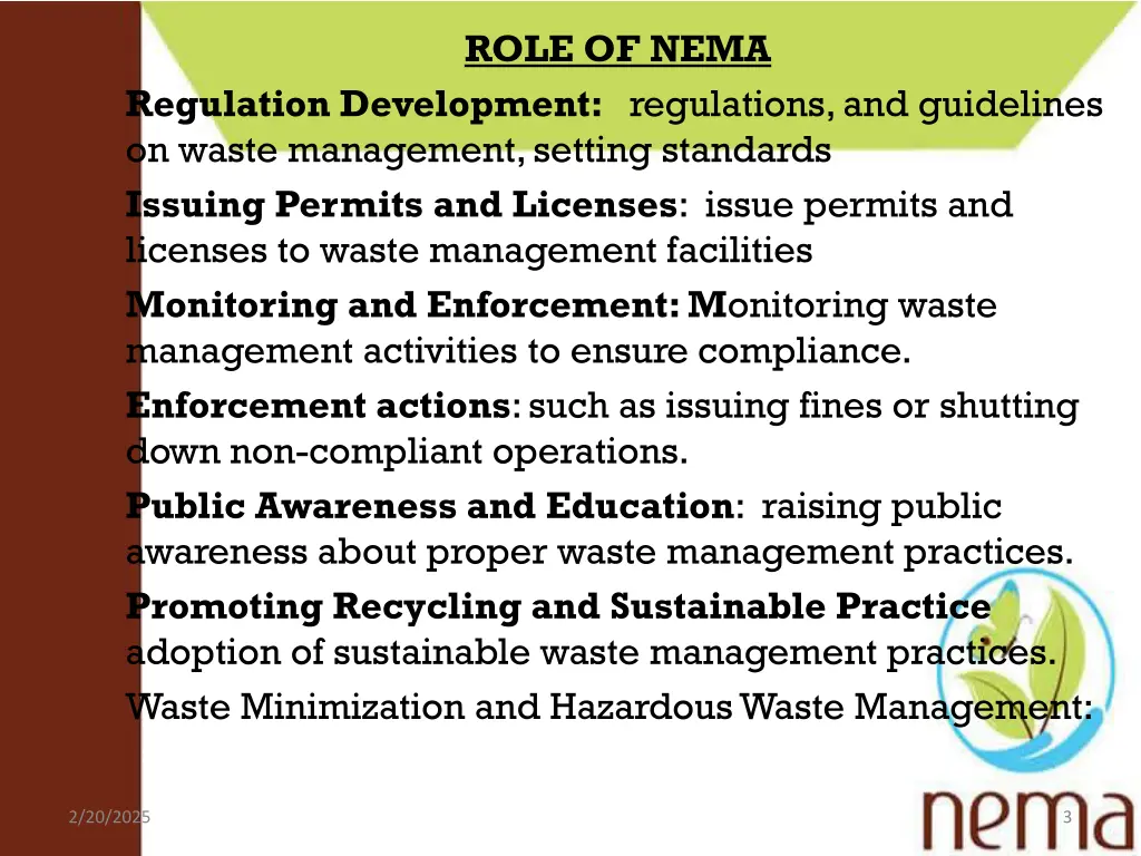 role of nema