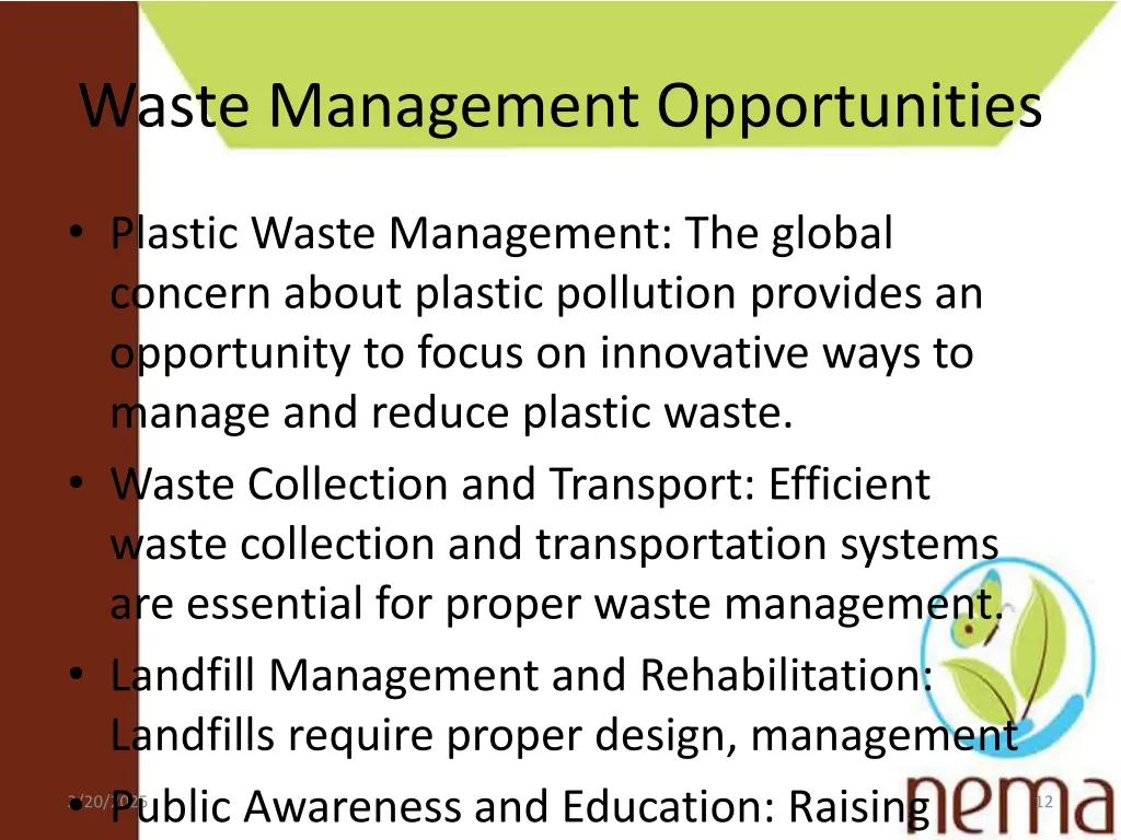 waste management opportunities 2