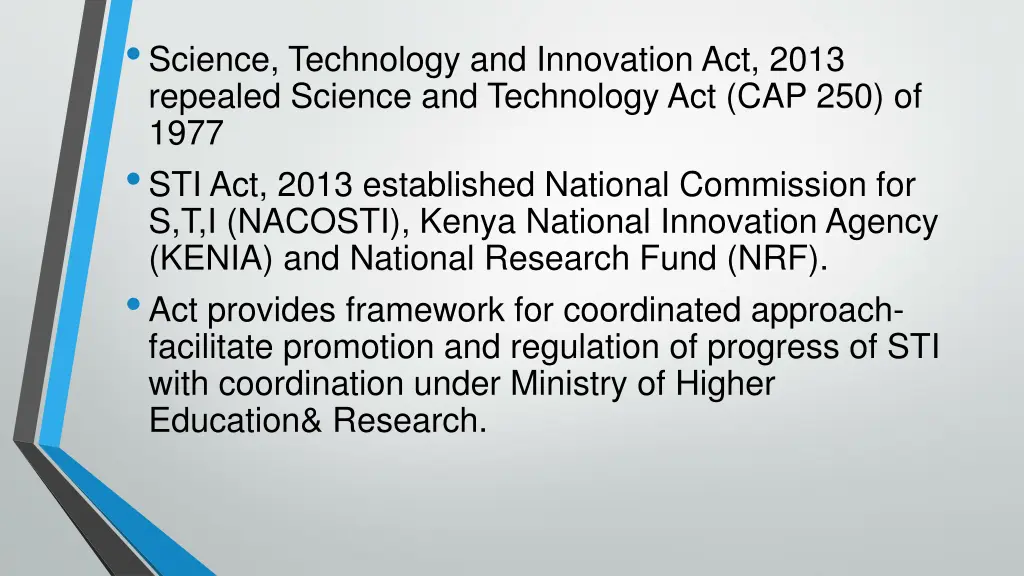 science technology and innovation act 2013
