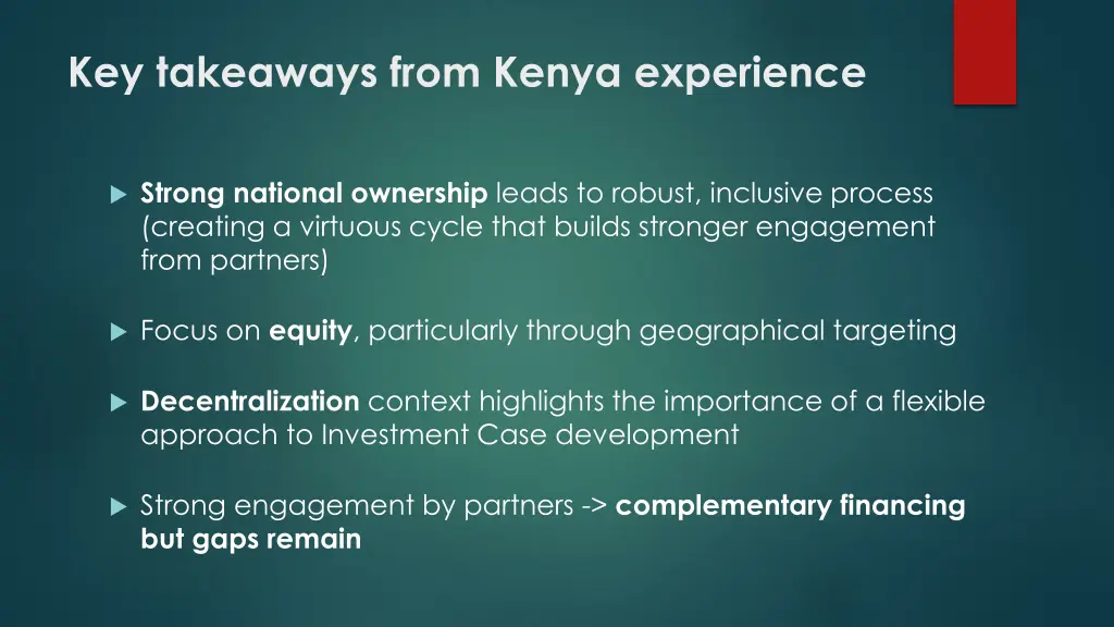 key takeaways from kenya experience