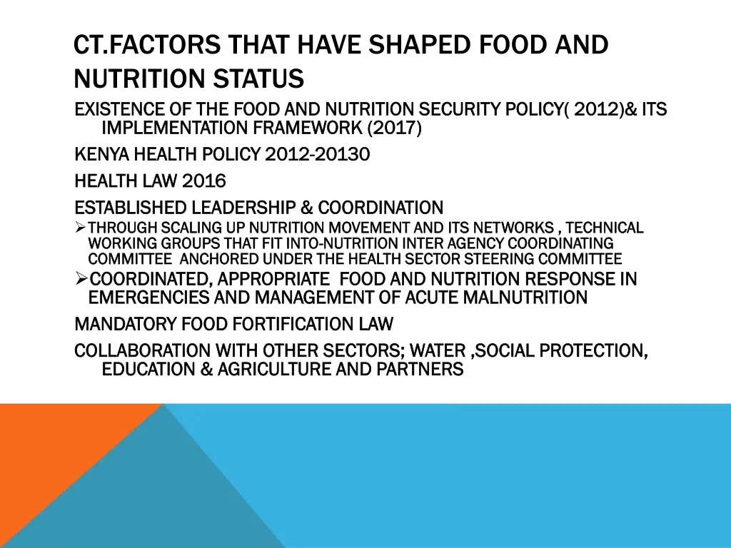 ct factors that have shaped food and nutrition