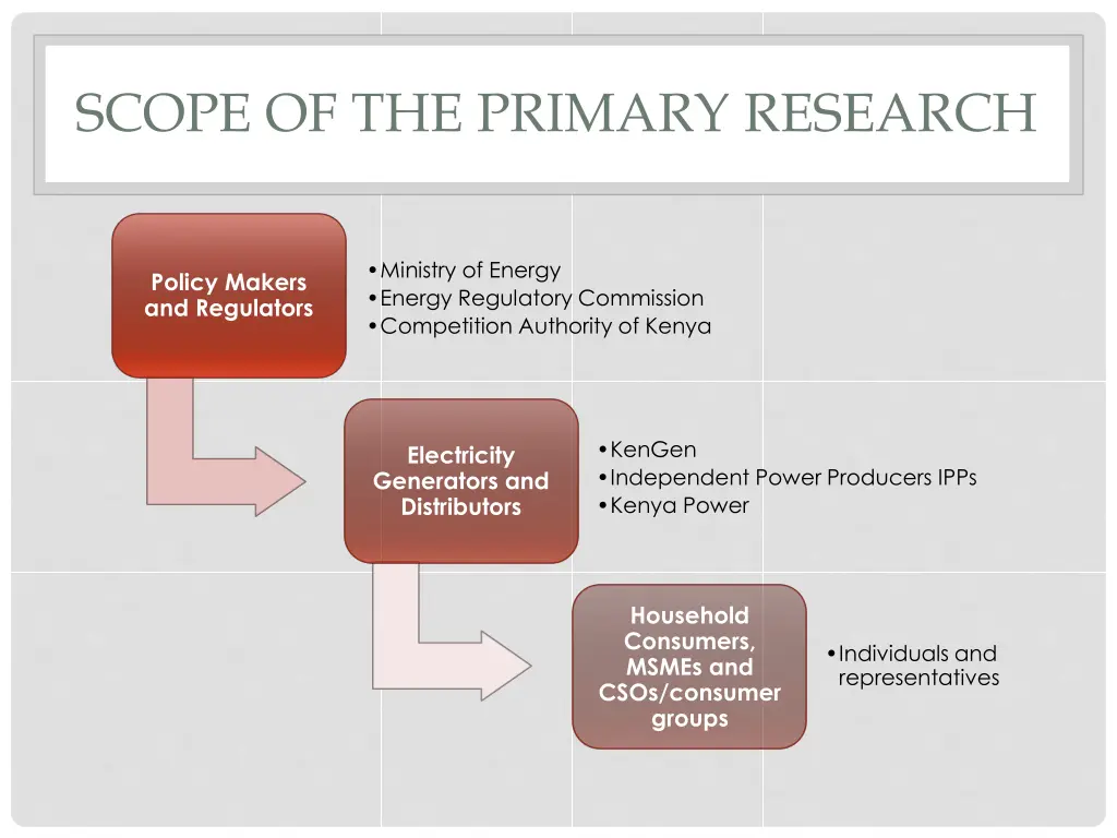 scope of the primary research