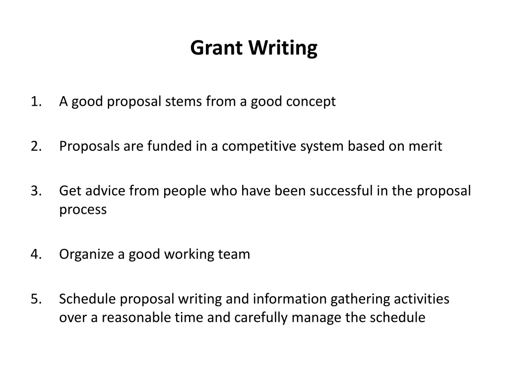 grant writing 1