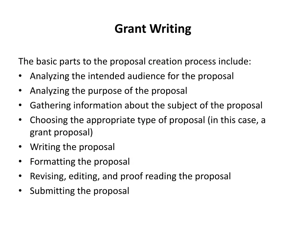grant writing