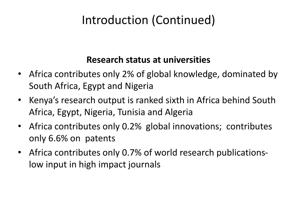 introduction continued