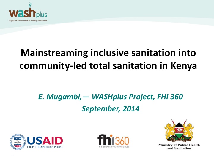 mainstreaming inclusive sanitation into community